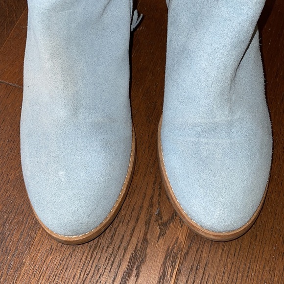 Zara Blue Suede Boots - Picture 3 of 9